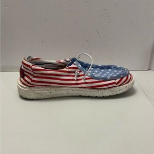 Hey Dude Wally Youth Patriotic American Flag Fats  Y3 Comfy
